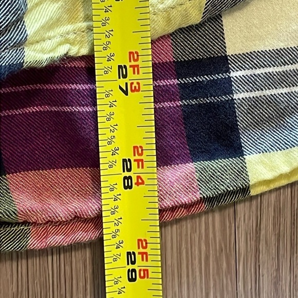 American Eagle Women’s Button Front Extra Large Purple Plaid Vintage Boyfriend - Picture 14 of 14